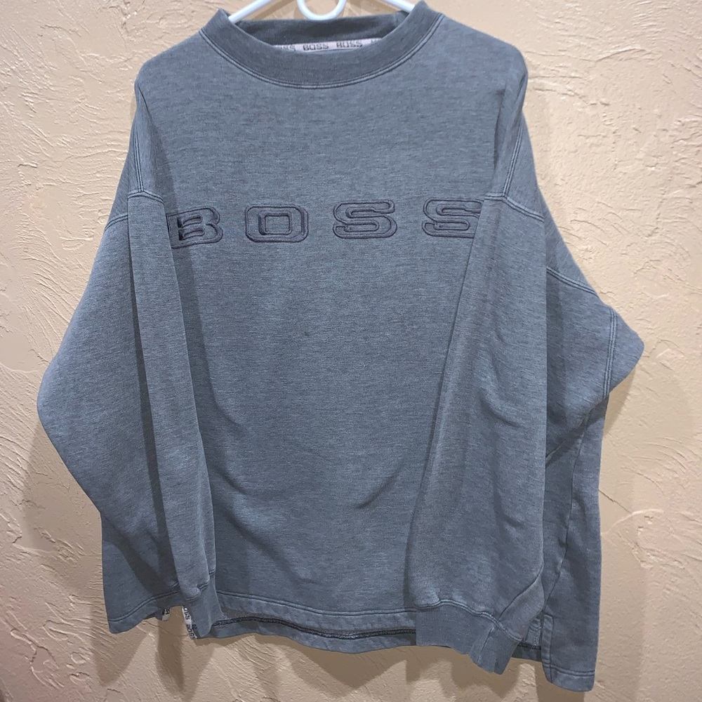 Vintage Boss Embroidered Crewneck Sweater